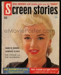 8x799 SCREEN STORIES magazine July 1957 Marilyn Monroe & Laurence Olivier in Prince & the Showgirl