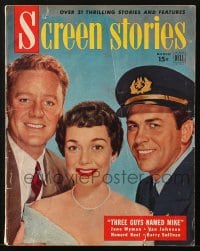 8x796 SCREEN STORIES magazine March 1951 cover portrait of Van Johnson, Jane Wyman & Howard Keel!