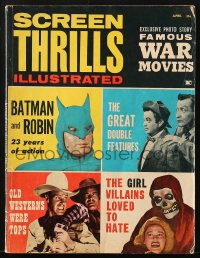 8x801 SCREEN THRILLS ILLUSTRATED magazine April 1963 Batman & Robin, Famous War Movies + more!