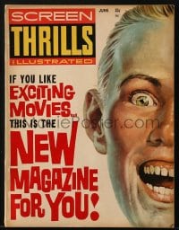 8x800 SCREEN THRILLS ILLUSTRATED vol 1 no 1 magazine June 1962 great Basil Gogos cover art!