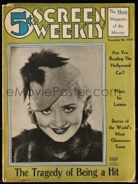 8x802 SCREEN WEEKLY magazine November 26, 1932 cover portrait of Marian Marsh in Radio Pictures!