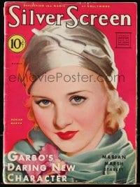 8x807 SILVER SCREEN magazine March 1932 great cover art of Marian Marsh by John Rolston Clarke!