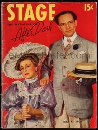 8x814 STAGE magazine May 1939 Fredric March & Florence Eldridge in Kaufman-Hart's The American Way!