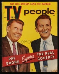8x823 TV PEOPLE magazine June 1957 Pat Boone exposes The Real Godfrey!