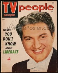 8x822 TV PEOPLE magazine October 1954 Things You Don't Know About Liberace, great cover portrait!