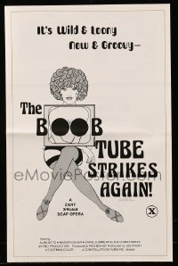 8x476 BOOB TUBE STRIKES AGAIN pressbook 1977 zany sex-soap opera, wild & looney, new & groovy!