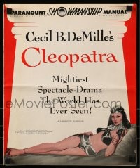 8x487 CLEOPATRA pressbook R1952 sexy Claudette Colbert as the Princess of the Nile, Cecil B. DeMille