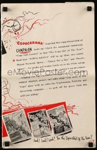 8x490 COPACABANA pressbook 1947 Groucho Marx, Carmen Miranda, Steve Cochran, Gloria Jean