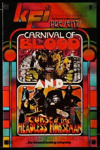8x492 CURSE OF THE HEADLESS HORSEMAN/CARNIVAL OF BLOOD pressbook 1972 cool horror double bill!