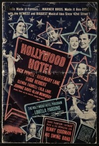 8x539 HOLLYWOOD HOTEL pressbook 1938 Busby Berkeley, Dick Powell, Lane Sisters, Ted Healy, rare!