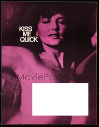 8x549 KISS ME QUICK pressbook 1964 wild horror sex, many images of sexy nude girls!