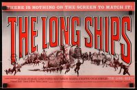 8x560 LONG SHIPS pressbook 1964 Richard Widmark, Sidney Poitier, cool art of the Mighty Vikings!