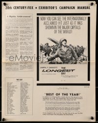 8x561 LONGEST DAY pressbook 1962 Zanuck's World War II D-Day movie with 42 international stars!