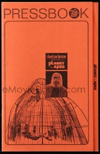 8x595 PLANET OF THE APES pressbook 1968 Charlton Heston, Linda Harrison, classic sci-fi!