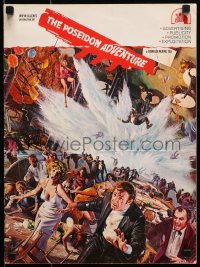 8x598 POSEIDON ADVENTURE pressbook 1972 Gene Hackman & Stella Stevens escaping doomed ship!