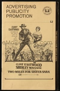 8x647 TWO MULES FOR SISTER SARA pressbook 1970 art of gunslinger Clint Eastwood & Shirley MacLaine!