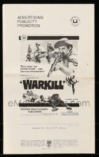 8x649 WARKILL pressbook 1968 they hunt the enemy down and take no prisoners in World War II!