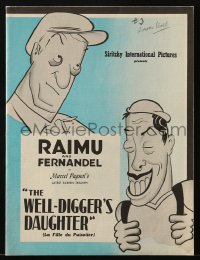 8x651 WELL-DIGGER'S DAUGHTER pressbook 1946 Raimu, Fernandel & pretty Josette Day with baby!