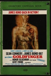 8x001 GOLDFINGER English pressbook 1964 Sean Connery as James Bond in golden girl, ultra rare!