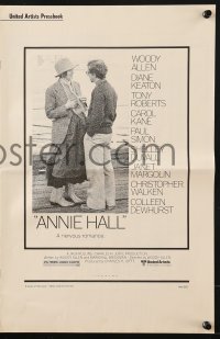 8x466 ANNIE HALL pressbook 1977 full-length Woody Allen & Diane Keaton, a nervous romance!
