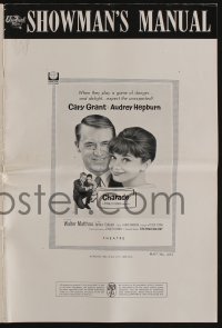 8x482 CHARADE pressbook 1963 art of tough Cary Grant & sexy Audrey Hepburn, expect the unexpected!
