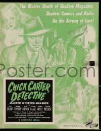 8x484 CHICK CARTER DETECTIVE pressbook 1946 Lyle Talbot, serial, Master Sleuth of Shadow Magazine!