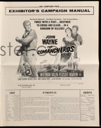 8x489 COMANCHEROS pressbook 1961 cowboy John Wayne, Stuart Whitman, Ina Balin, Michael Curtiz!