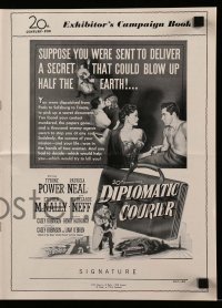 8x504 DIPLOMATIC COURIER pressbook 1952 Patricia Neal & Tyrone Power could blow up half the Earth!