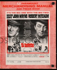 8x513 EL DORADO pressbook 1967 John Wayne, Robert Mitchum, Howard Hawks, big one with the big two!