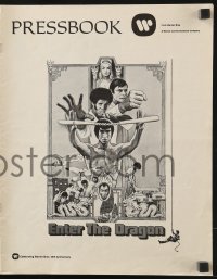 8x514 ENTER THE DRAGON pressbook 1973 Bruce Lee kung fu classic, the movie that made him a legend!