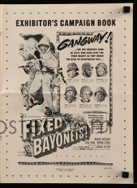 8x517 FIXED BAYONETS pressbook 1951 Samuel Fuller, Richard Basehart, Gene Evans, Korean War!