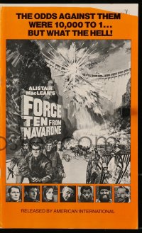8x520 FORCE 10 FROM NAVARONE pressbook 1978 Robert Shaw, Harrison Ford, cool art by Bryan Bysouth!