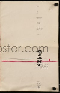 8x526 GIANT pressbook 1956 James Dean, Elizabeth Taylor, Hudson, George Stevens classic!