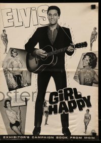 8x527 GIRL HAPPY pressbook 1965 great images of Elvis Presley, Shelley Fabares, rock & roll, rare!
