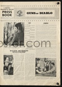 8x529 GUNS OF DIABLO pressbook 1964 Charles Bronson, Susan Oliver, Kurt Russell