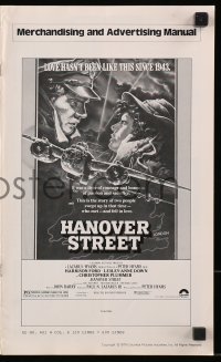 8x531 HANOVER STREET pressbook 1979 art of Harrison Ford & Lesley-Anne Down in World War II by Alvin!