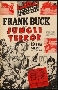 8x544 JUNGLE TERROR pressbook 1946 Frank Buck & Sasha Siemel, The Tiger Man. cool images!