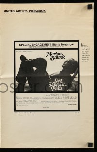 8x553 LAST TANGO IN PARIS pressbook 1973 Marlon Brando, Maria Schneider, Bernardo Bertolucci