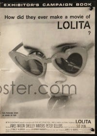 8x558 LOLITA pressbook 1962 Stanley Kubrick, sexy Sue Lyon with heart sunglasses & lollipop!
