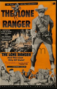 8x559 LONE RANGER & THE LOST CITY OF GOLD pressbook 1958 masked Clayton Moore & Jay Silverheels!