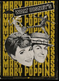 8x573 MARY POPPINS pressbook R1973 Julie Andrews & Dick Van Dyke in Disney classic!