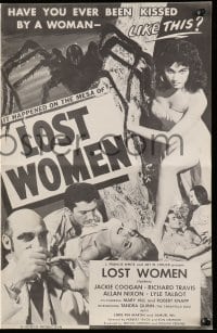 8x577 MESA OF LOST WOMEN pressbook 1952 grown up Jackie Coogan vs super women who kissed & killed!