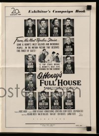 8x586 O HENRY'S FULL HOUSE pressbook 1952 Fred Allen, Anne Baxter, Jeanne Crain & Marilyn Monroe!