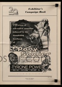 8x597 PONY SOLDIER pressbook 1952 art of Royal Canadian Mountie Tyrone Power & Penny Edwards!