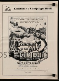 8x599 PRINCESS OF THE NILE pressbook 1954 sexy art of barely-dressed young Debra Paget!