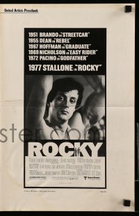 8x609 ROCKY pressbook 1976 boxer Sylvester Stallone, Talia Shire, boxing classic!