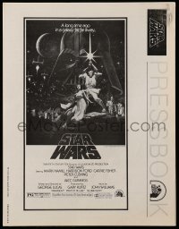 8x627 STAR WARS 12-page pressbook 1977 George Lucas classic sci-fi epic, lots of poster images!