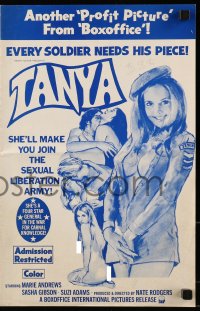 8x630 TANYA pressbook 1976 sexy general in the war for carnal knowledge, Patty Hearst inspired!