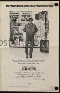 8x634 TAXI DRIVER pressbook 1976 classic image of Robert De Niro on the street, Martin Scorsese!