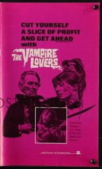 8x648 VAMPIRE LOVERS pressbook 1970 Hammer, taste the deadly passion of the blood-nymphs if you dare!